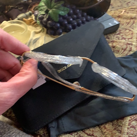 SOLD⛔️Authentic DOLCE & GABBANA 50 round Glitter Acetate metal sunglasses - Picture 11 of 11